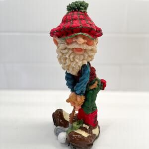 Santa Goes Golfing, Vintage Santa Figurine by Pacific Rim, 8.5”